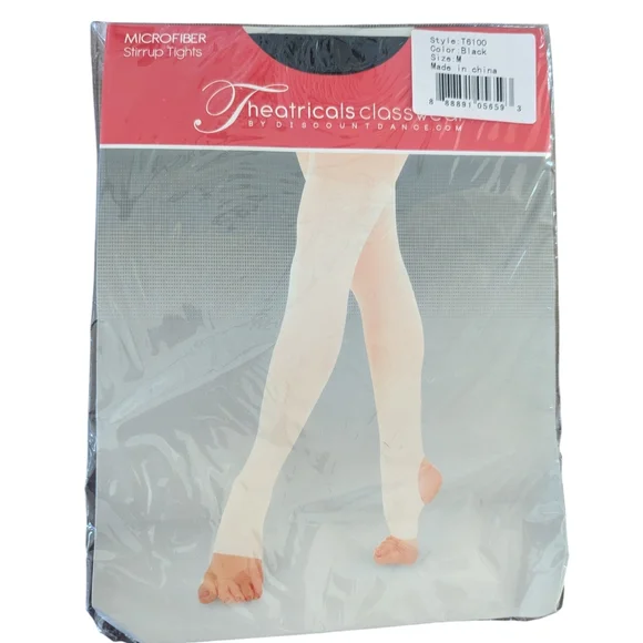 Black Tights Stirrup for Dance - Picture 1 of 4